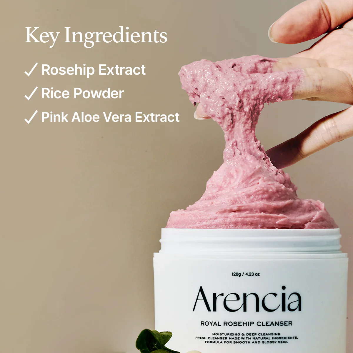 NEW_____03 ARENCIA Fresh Rosehip Rice Mochi Cleanser - Image 4